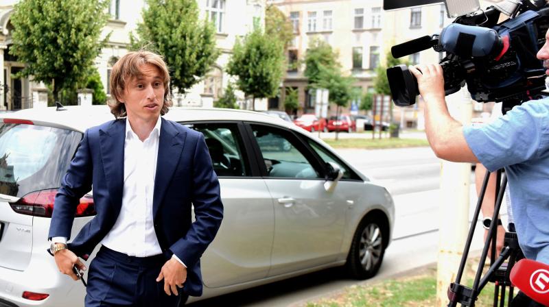 Modric testified as a witness at the trial of tax and Dinamo officials on charges that they avoided paying 12.2 million kuna ($2.02 million) in taxes and diverted 116 million kuna from the soccer club. (Photo: AFP)
