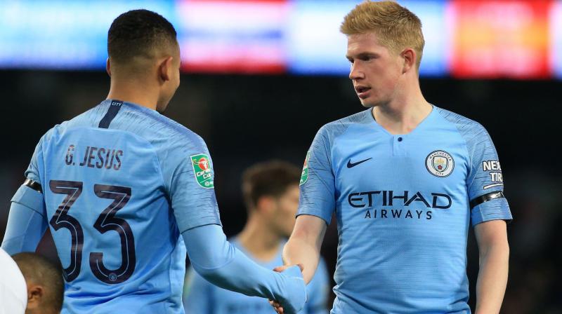 City manager Pep Guardiola will hope his influential Belgian star is able to make a quick recovery as they head into a busy period featuring crucial Champions League fixtures and the Manchester derby. (Photo: AFP)