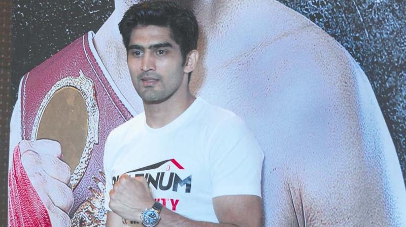 Boxer Vijender Singh at an event in New Delhi. (Photo: BIPLAB Banerjee)