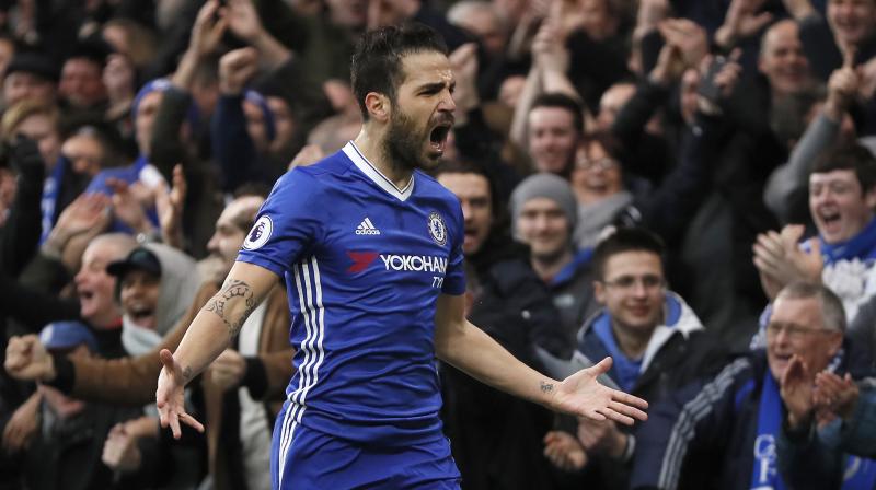 Cesc Fabregas, restored to the team in place of Nemanja Matic, was making his 300th Premier League appearance and the former Arsenal star marked the milestone in the 19th minute with his 46th goal in the competition. (Photo: AP)