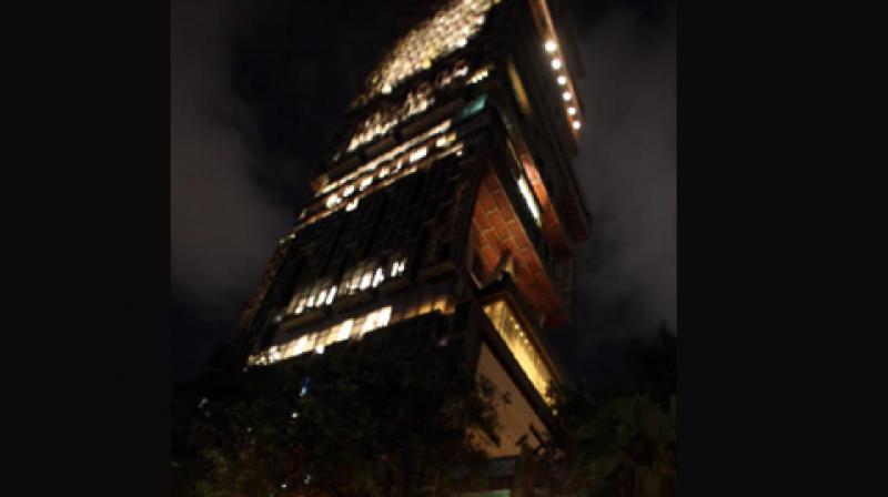 Smoke was seen coming out from the Ambani House in Mumbai on Monday 	(Photo: DC)