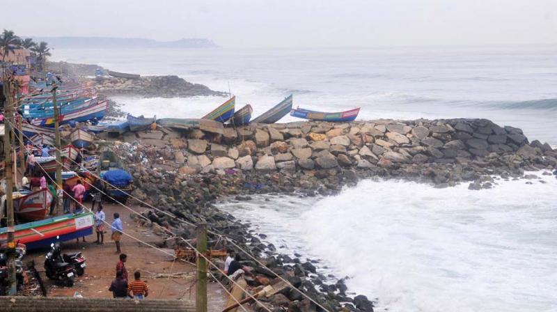 A day after the havoc, sea was rather calm at Poonthura beach in Thiruvananthapuram on Saturday. (Photo:  DC )