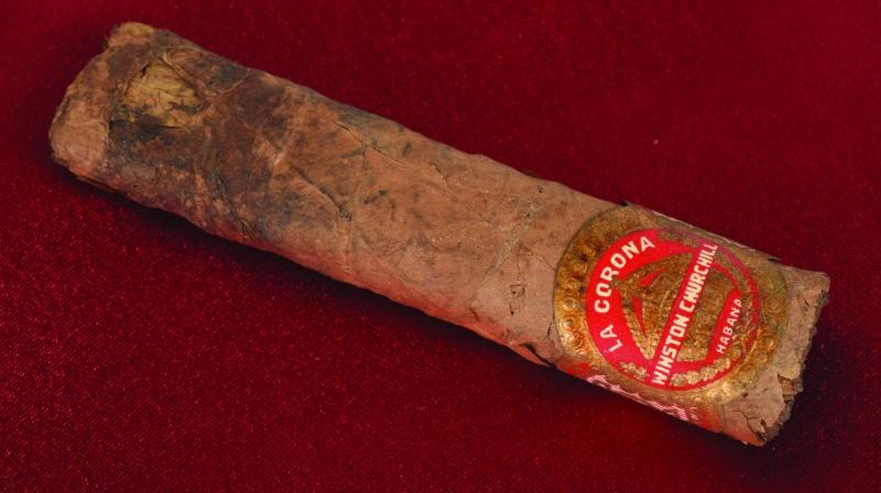 The label on the La Corona cigar from Havana, Cuba, includes Churchills name (Photo: AP)