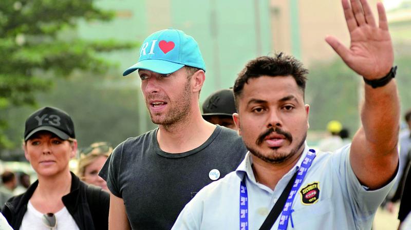 Coldplays frontman Chris Martin in Mumbai on Friday