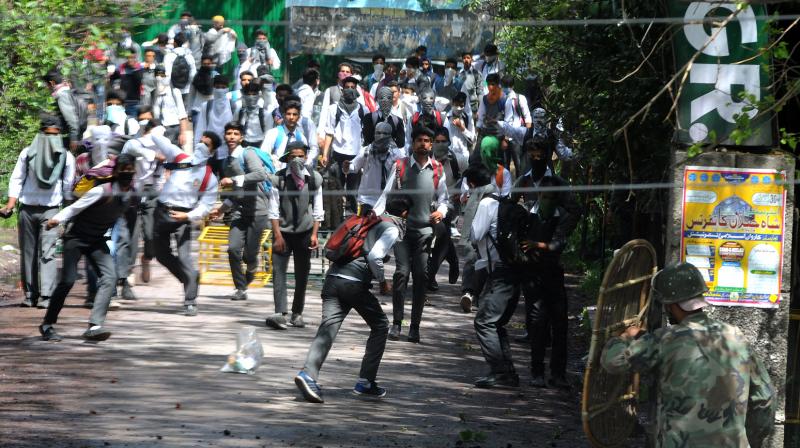 Several students and security personnel have been injured. (Photo: DC)
