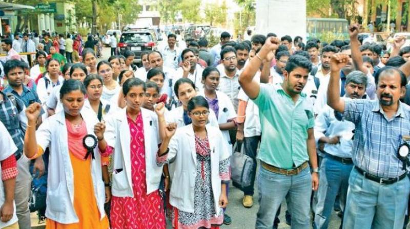 Government doctors in Tamil Nadu have been boycotting work demanding a 50 per cent reservation for them in admission to post-graduate medical courses in the state. (Photo: DC/Representational Image)