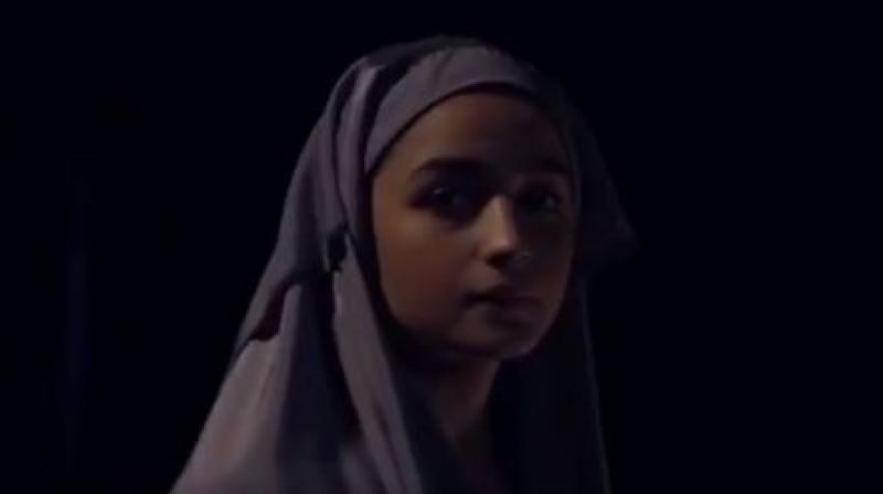 Alia Bhatt in a screenshot from the announcement video.