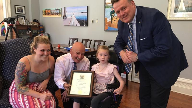Lexie is being hailed as a hero for saving his life and was also honoured by the mayor on social media (Photo: Twitter)