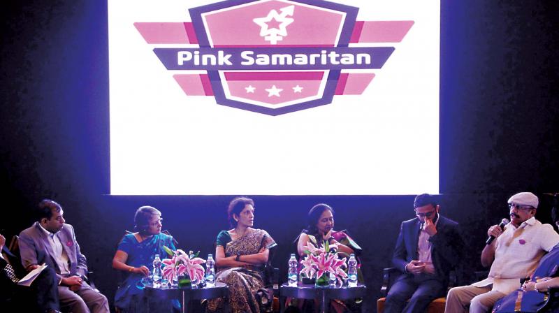 Panelists talk about women safety issues during a panel discussion in Bengaluru on Wednesday. (Photo:DC)