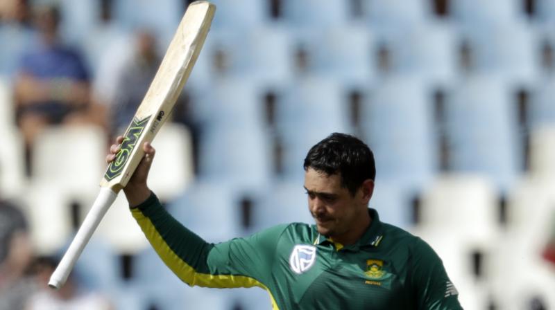 Quinton De Kock achieved this feat after smashing 109 off just 87 balls in the fifth and final ODI against Sri Lanka in Centurion. (Photo: AP)