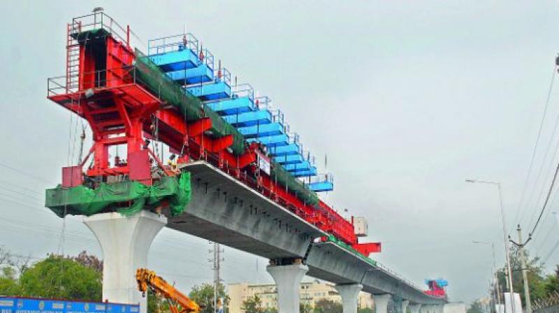 The Metro Rail engineers are confident that the works will be completed by the deadline, after which they will begin conducting trial runs of the train from Oliphanta to Ameerpet.  (Representational image)