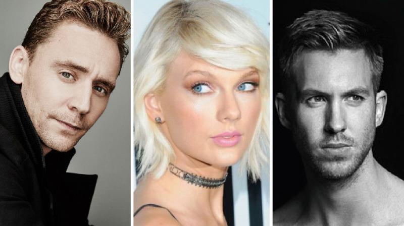 Tom Hiddleston, Taylor swift and Calvin Harris.