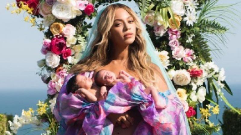 Beyonce with her twins Rumi and Sir Carter. (Photo: Instagram / Beyonce)