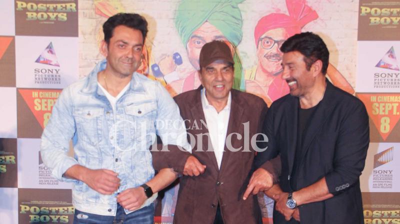 Dharmendra, Bobby Deol and Sunny Deol.