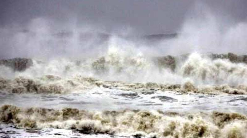 The sea came forward 10 metres due to Vardha cyclone in Krupanagar, Adavipallepalem and adjacent seacoast areas which forced the fishermen to anchor their boats in the Eepurupalem canal.