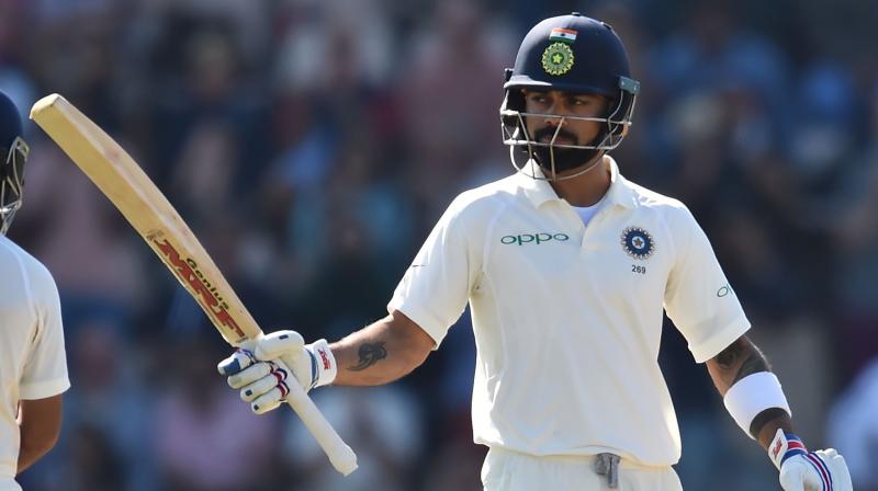The Indian captain, who has scored 544 runs in his eight innings this series, is 11th in the list of best ever in terms of rating points, just one adrift of a group of four - Gary Sobers, Clyde Walcott, Vivian Richards and Kumar Sangakkara. (Photo: AFP)