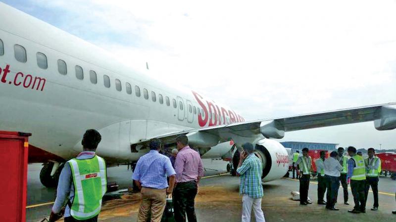 The budget carrier had left the airport late by about 40 minutes. Airport officials said the flight took off around 1.40 pm with 189 passengers and four cabin crew.