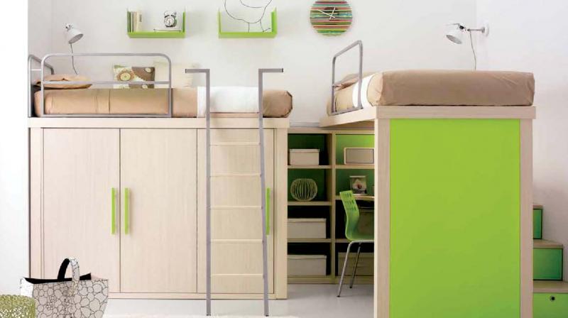 The bunk bed and closet alternative is very useful