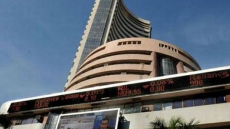 The NSE Nifty too closed in negative territory with a minuscule fall of 1.75 points, or 0.02 per cent, at 8,190.50.