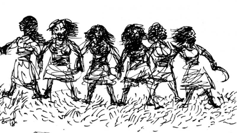 An illustration by A.V. Anil for the book on renaissance