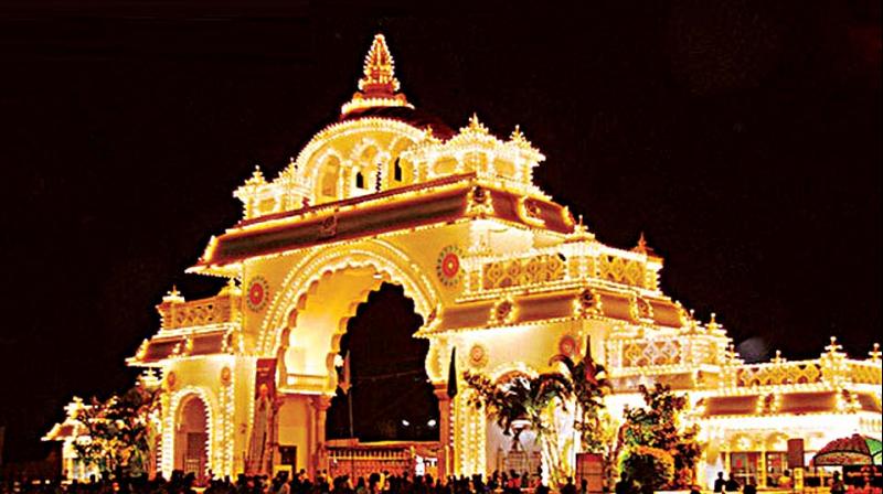 A view of the 90-day long Dasara Exhibition venue
