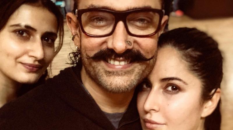 Fatima Sana Shaikh, Aamir Khan and Katrina Kaif in a selfie. (Photo: Instagram)