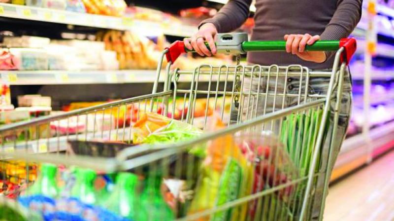 Few large retail outlets have started advertising the downward revised prices of FMCG items like shampoo, detergent and beauty products.