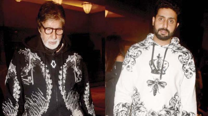 The Bachchans  slaying in their hoodies.