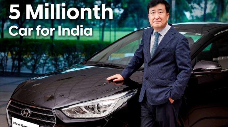 The 5 millionth car was the newly introduced fifth-generation Hyundai Verna.