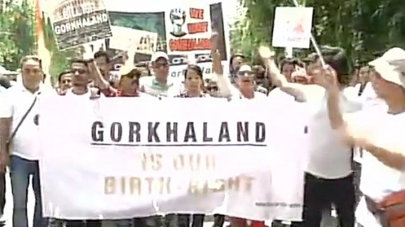 No talk other than Gorkhaland: GJM protests reach Delhis Jantar Mantar