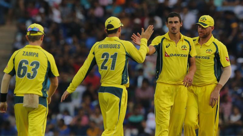 Starc fractured his right foot in the third test against India in Bangalore in March and was sent home early from the tour.(Photo:AFP)