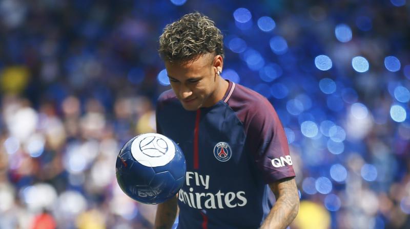 Neymar was presented to fans on the pitch ahead of their opening Ligue 1 match of the season at home to Amiens. (Photo: AP)