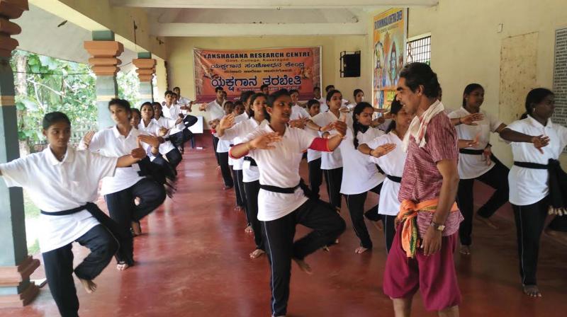 The Yakshagana camp for youth organised by Yakshagana Reseach Centre of Government College Kasaragod at Edneer in Kasargod.