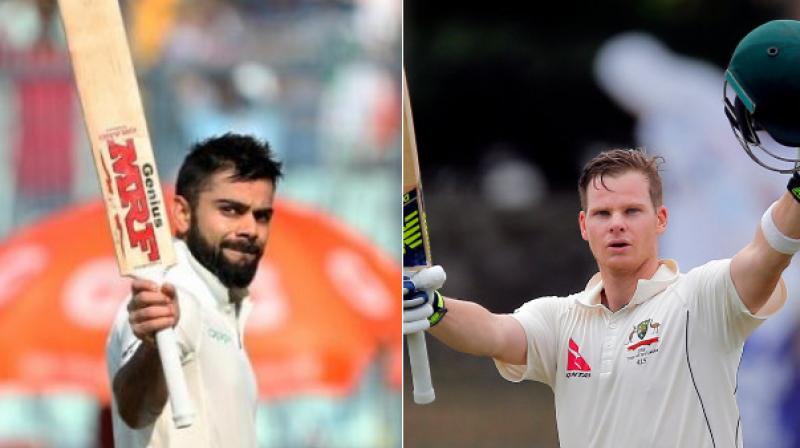 Virat Kohli remained in second spot behind Steve Smith while Alastair Cook jumped nine places to be eighth in the latest ICC Test rankings after his unbeaten double century in the ongoing Ashes.(Photo: BCCI / AP)