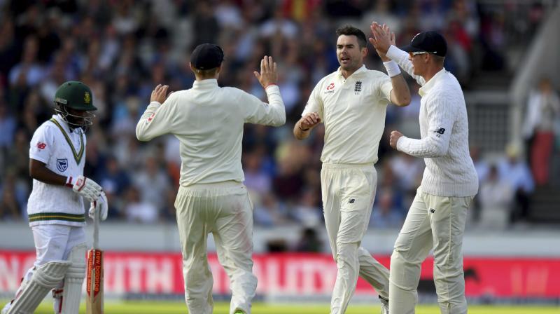 James Anderson scalped four wickets for 33 runs in 15 overs as England pushed South Africa on the backfoot in the series-decider. (Photo: AP)