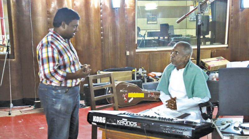 Julian Karikalan with Ilaiyaraja