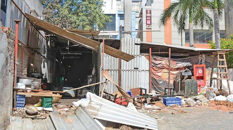 The kitchen that was destroyed by the cylinder blast (Photo: DC)