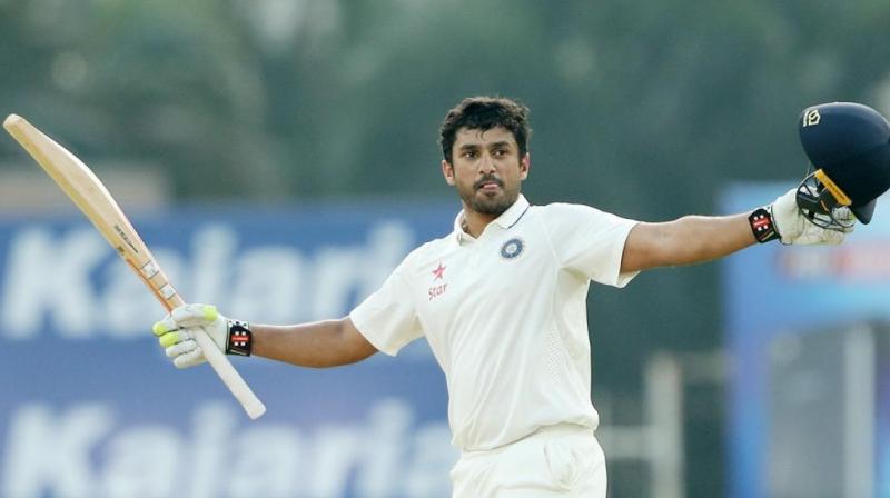 \The first hundred is always important and I think when I got the first hundred, I didnt feel any pressure. I was just playing my shots after that,\ said Karun Nair after his unbeaten knock of 303 in the Chennai Test against England. (Photo: BCCI)