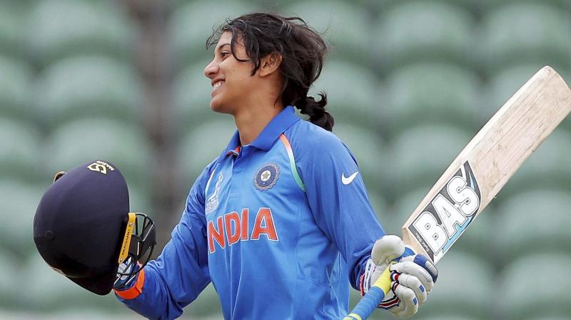 Smriti Mandhana  returned undefeated on 106 as India chased down a 184-run target with more than seven overs and seven wickets to spare on Thursday.(Photo: AP)