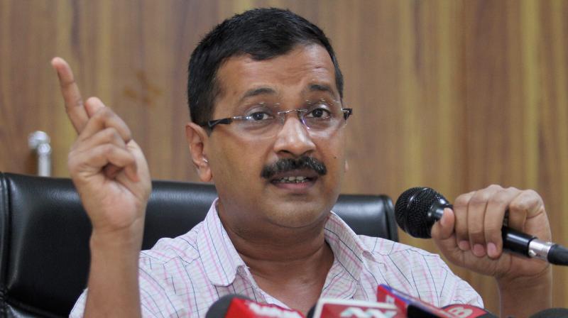 Delhi Chief Minister Arvind Kejriwal speaks during a press conference in New Delhi. (Photo: PTI)
