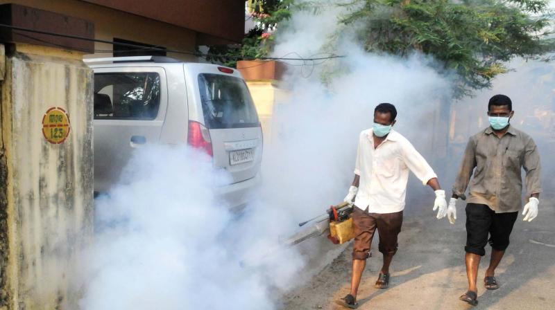 Fogging by civic body workers. (File pic)