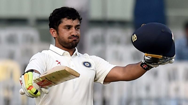 Karun Nair joined the likes of former Australia player Bob Simpson and West Indies legend Sir Garfield Sobers as the third cricketer to convert his maiden century into a 300. (Photo: PTI)