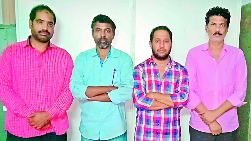 The arrested were identified as Mohd Zafar Khan alias Zafar, Thakur Ritesh Singh, Kalugotala Veera Shankara Surya Satyam and Suresh Panchariya