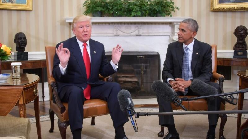 US President Barack Obama and Donald Trump. (Photo: AP)