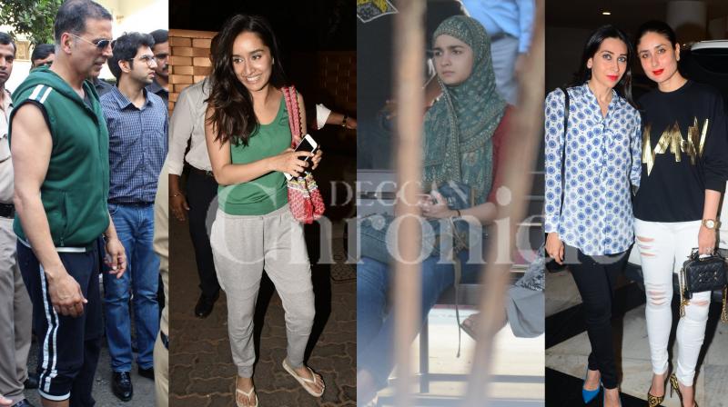 Snapped: Akshay, Kareena-Karisma, Shraddha in city and Alia at the shoot