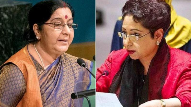 Addressing the UN general assembly on Saturday, Sushma Swaraj slammed Pakistan and said it was the pre-eminent export factory for terror. (Photo: Twitter)