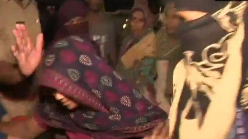 The kin of the deceased allegedly attempted immolation after they were barred from meeting the Chief Minister. (Photo: ANI)