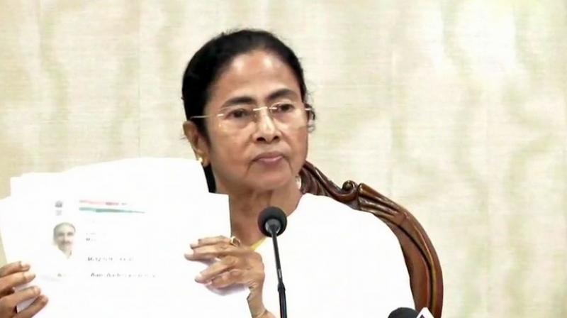 West Bengal Chief Minister Mamata Banerjee, who is leaving for Delhi on Monday, said she would seek time from Union Home Minister Rajnath Singh to discuss the issue. (Photo: Twitter | ANI)