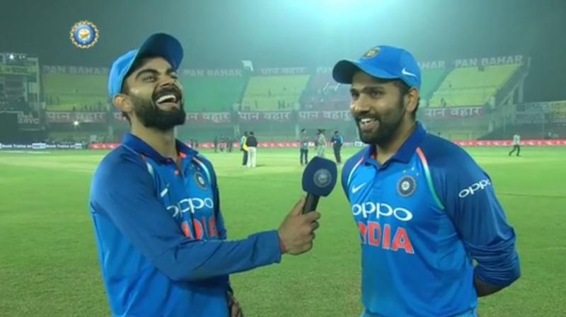 Striking 230 runs for the second wicket, Kohli-Rohit also brought up their fourth double-hundred partnership in ODIs. (Photo: BCCI)