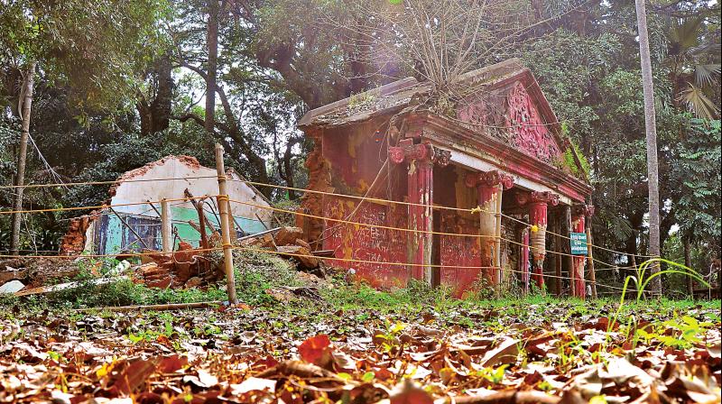 The Krumbiegel Hall at Lalbagh, which collapsed a few days ago. (Photo: DC)